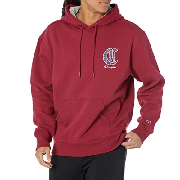 Champion Men's Powerblend Fleece Pullover Hoodie Cranberry Tart Size XXL - Picture 1 of 2